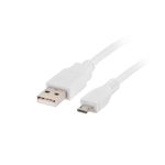 Lanberg CA-USBM-10CC-0018-W cavo USB USB 2.0 1,8 m Micro-USB B USB A Bianco