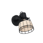 Applique-Industrial-Anwick-1-Luce-Metallo-Nero