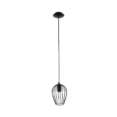 Lampadario-Industrial-Newtown-Piccolo-1-Luce-Acciaio-Nero