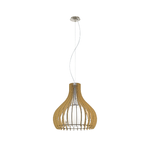 Eglo Lampadario Industrial Tindori 1 Luce Acciaio Grigio Opaco Diffusore Acero