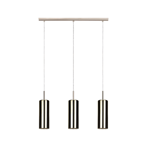 Lampadario-Industrial-Selvino-3-Luci-Acciaio-Grigio-Opaco-Diffusore-Oro