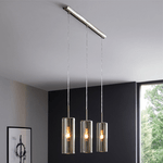 Lampadario-Industrial-Selvino-3-Luci-Acciaio-Grigio-Opaco-Diffusore-Oro