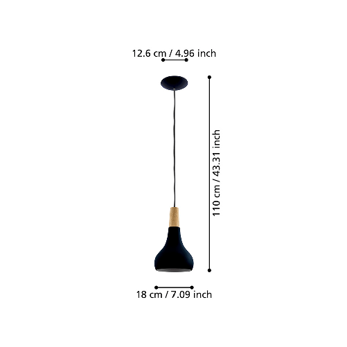 Lampadario-Contemporaneo-Sabinar-Piccolo-1-Luce-Metallo-Nero-E-Marrone