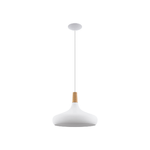 Eglo Lampadario Contemporaneo Sabinar 1 Grande Luce Acciaio Bianco