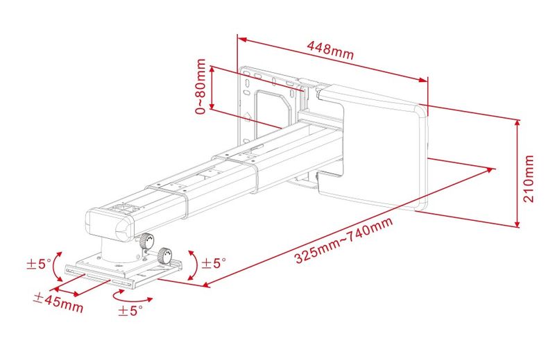 Nilox-MB9833-Parete-Bianco-supporto-per-proiettore