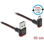 DeLOCK Easy - Cavo USB - USB (M) angolato su/giÃ¹ a doppia faccia a Micro-USB Tipo B (M