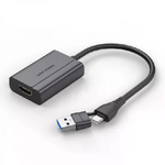 Adattatore USB tipo C maschio a USB maschio/HDMI femmina Vention - grigio