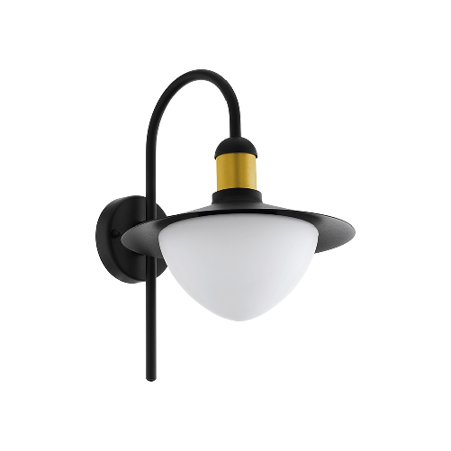 Applique-Contemporanea-Da-Esterno-Sirmione-1-Luce-Acciaio-Zincato-Nero-E-Oro