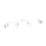 Eglo Spot Moderno Seras 1 In Acciaio Bianco 4 Luci Gu10 3W Ip20