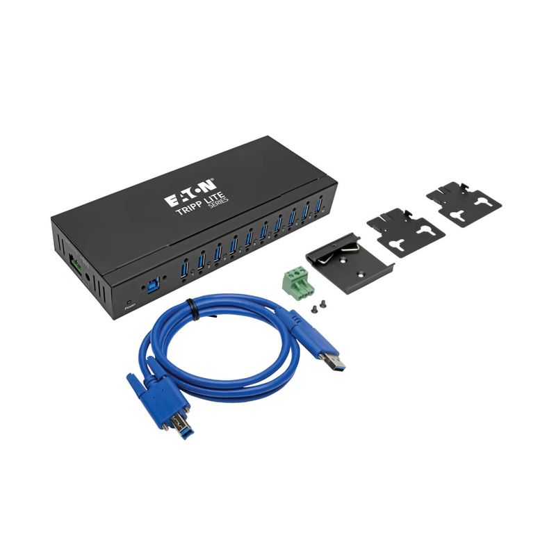 Tripp-Lite-U360-010-IND-hub-di-interfaccia-USB-3.2-Gen-1--3.1-Gen-1--Type-B-5000-Mbit-s-Nero