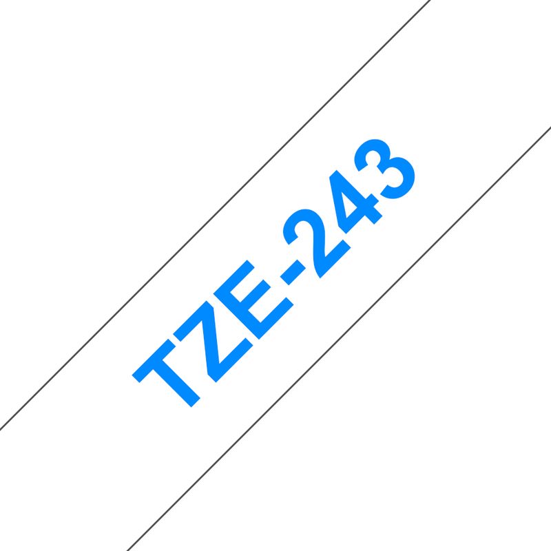 Brother-TZE-243-nastro-per-etichettatrice-Blu-su-bianco