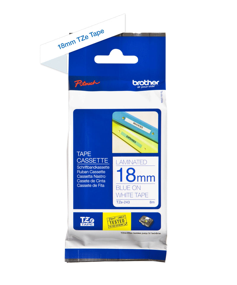 Brother-TZE-243-nastro-per-etichettatrice-Blu-su-bianco