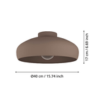 Plafoniera-Contemporanea-Mogano-1-Luce-Acciaio-Marrone