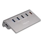 Delock Hub USB 10 Gbps con 4 porte USB di tipo A 1 porta di ricarica rapida con alimentatore