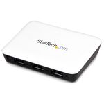 StarTech.com Adattatore di rete NIC USB 3.0 a Ethernet Gigabit con 3 porte hub - Bianco