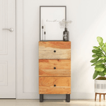 vidaXL Credenza con 3 Cassetti 40x33,5x75 cm Legno Massello di Acacia