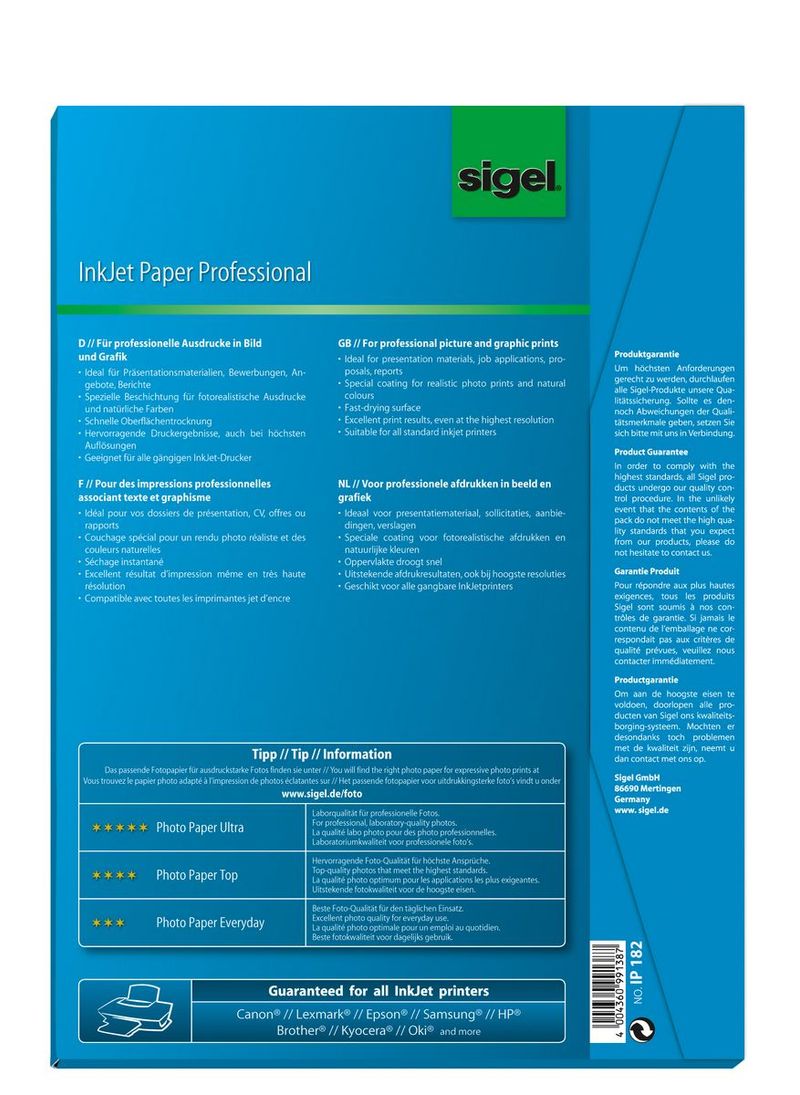 Carta-fotografica-SIGEL-inkjet-DIN-A4-opaca-120-g-m