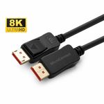 Microconnect MC-DP-MMG-050V1.4 cavo DisplayPort 05 m Nero (8K Displayport 1.4 Cable 0.5m - Displayport version 1.4 - Bla