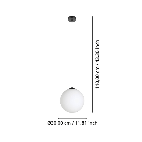 Lampadario-Contemporaneo-Rondo-3-1-Luce-Acciaio-Nero