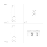 Lampadario-Contemporaneo-Rondo-3-1-Luce-Acciaio-Nero