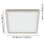 Plafoniera-Moderna-Fueva-5-Acciaio-Nichel-Satinato-Led-Integrato-205W