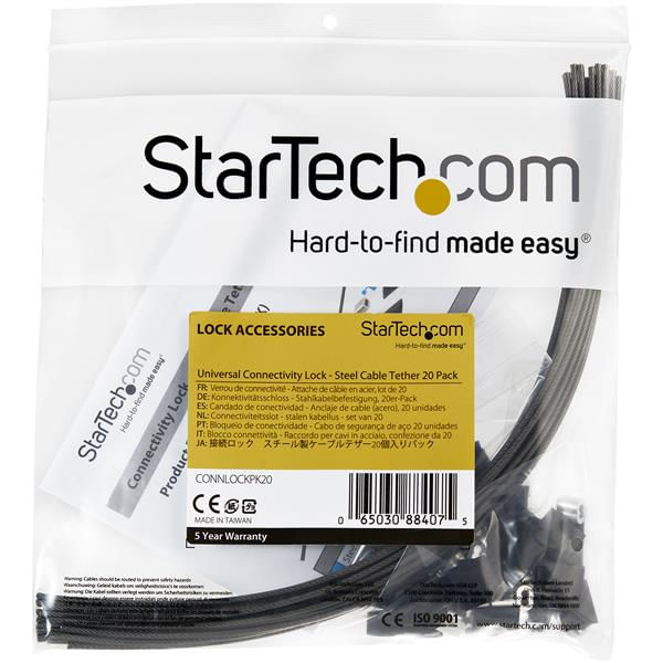 StarTech.com-Cavi-di-raccordo-di-sicurezza---Confezione-da-20---Acciaio---Regolabili--Tether-Cables---20-Pack---Steel-