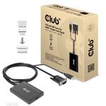 CLUB-3D Eingang VGA Stecker und USB-Typ-A Stecker (fr externe Stromversorgung)  Standard 15-Pin VGA-Stecker auf HDMI