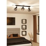 Spot-Moderno-Carlton-7-In-Acciaio-Nero-3-Luci-E27-40W-Ip20