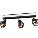 Spot-Moderno-Carlton-7-In-Acciaio-Nero-3-Luci-E27-40W-Ip20