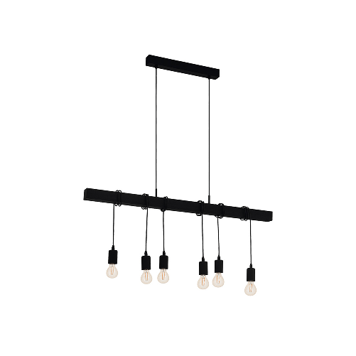 Lampadario-Industrial-Townshend-6-Luci-Acciaio-Nero