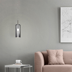 Lampadario-Industrial-Selvino-1-Luce-Acciaio-Grigio-Opaco-Diffusore-Nero