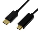 LogiLink CV0128 cavo e adattatore video 3 m DisplayPort HDMI tipo A (Standard) Nero