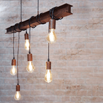 Lampadario-Industrial-Townshend-4-6-Luci-Acciaio-Marrone-Invecchiato