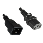 Microconnect C13/C20 1 m Nero Accoppiatore C13 Accoppiatore C20 (PowerCord C13-C20 10A 1m Black - IEC 60320-C13 to C20 B