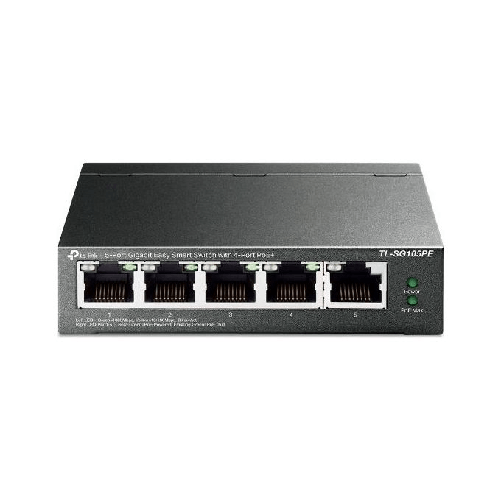 TP-Link-TL-SG105PE-switch-di-rete-Gestito-L2-Gigabit-Ethernet--10-100-1000--Supporto-Power-over-Ethernet--PoE--Nero