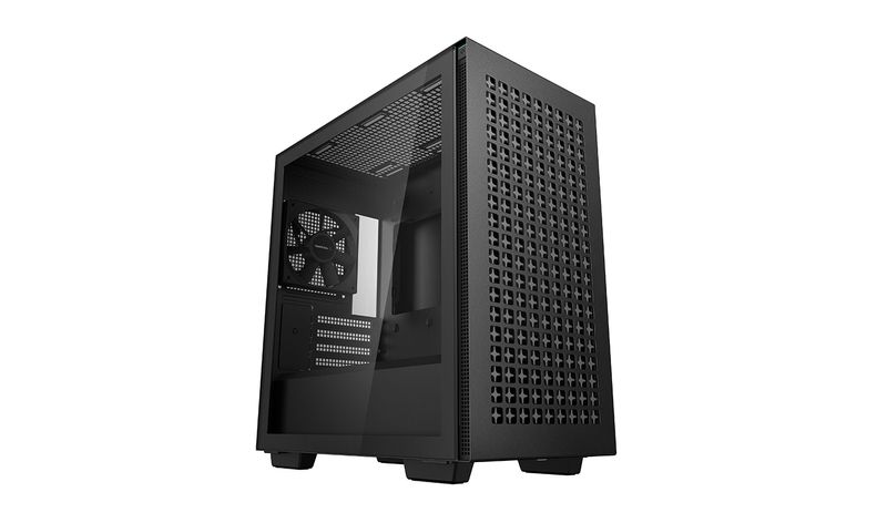 DeepCool-CH370-Mini-Tower-Nero--DeepCool-CH370-Black-Mini-Tower-Chassis-w--Tempered-Glass-Window-1x-120mm-Fan-2x-USB-3.0