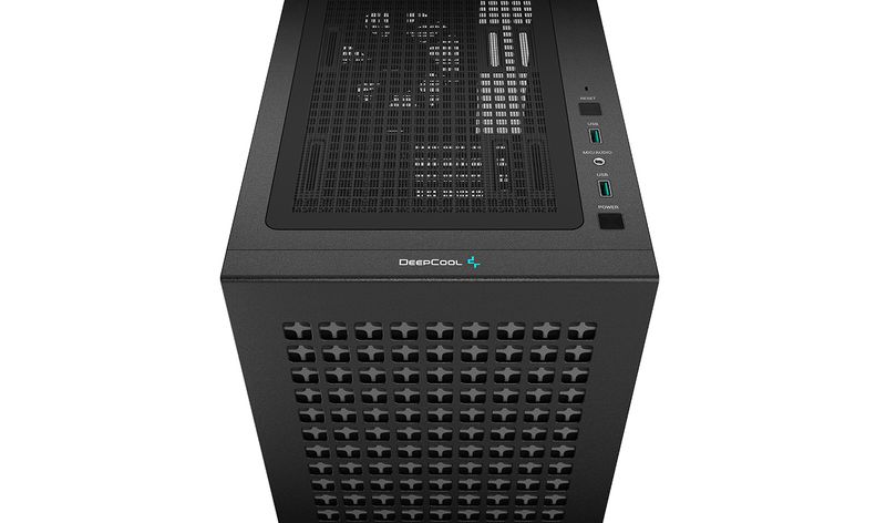 DeepCool-CH370-Mini-Tower-Nero--DeepCool-CH370-Black-Mini-Tower-Chassis-w--Tempered-Glass-Window-1x-120mm-Fan-2x-USB-3.0