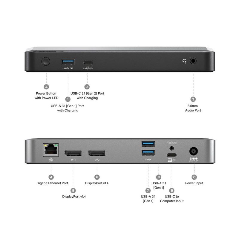 ALOGIC-DX2-Cablato-USB-3.2-Gen-1--3.1-Gen-1--Type-C-Nero-Grigio