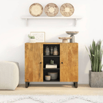 vidaXL Credenza con 2 Ante 90x33x75 cm in Legno Massello di Mango