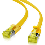 Cavo patch ultra piatto Helos U/FTP Cat 6a giallo 05 m