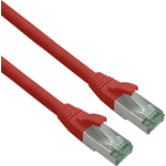 Cavo patch Cat 6a certificato Helos GRS con cavo grezzo Cat 7 TPE rosso 15 m