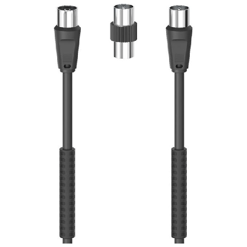 Hama-Cavo-antenna-M-F-con-adattatore-M-M-3-metri-85-dB-ferrite-nero