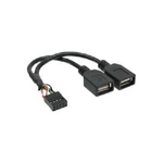 Cavo adattatore USB 2.0 - 2x presa A per collegamento a palo