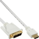 Cavo HDMI-DVI - bianco - oro - HDMI maschio a DVI 181 maschio - 5m