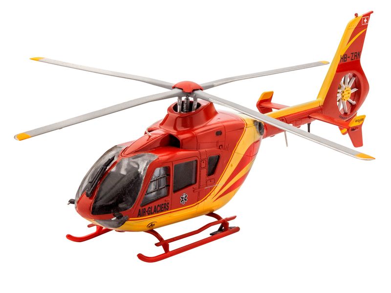 Revell-Airbus-Helicopters-EC135-AIR-GLACIERS---1-72---Montagesatz---DrehflA¼gler---EC135-AIR-GLACIERS---Passagierflugzeug