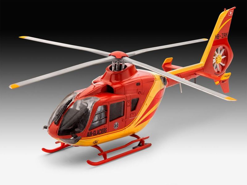 Revell-Airbus-Helicopters-EC135-AIR-GLACIERS---1-72---Montagesatz---DrehflA¼gler---EC135-AIR-GLACIERS---Passagierflugzeug