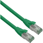 Cavo patch Cat 6a certificato Helos GRS con cavo grezzo Cat 7 TPE verde 10 m