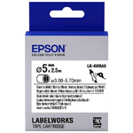 Epson Guaina Termorestringente Bianca per testo Nero, Heat Srink Tube D5mm/ 2,5 LK-4WBA5