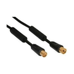 Cavo antenna Premium - 2x schermato - con filtro - 85 dB - nero - 10 m