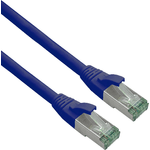 Cavo patch Cat 6a certificato Helos GRS con cavo grezzo Cat 7 TPE blu 20 m